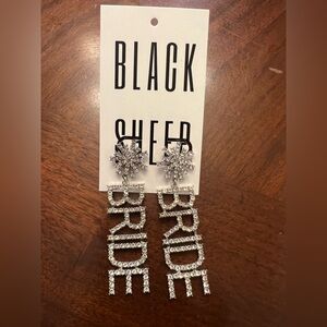 Fake Diamond Bride Earrings